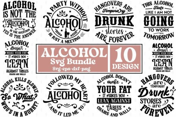 Download Alcohol Svg Bundle |Drinking Svg |Wine - Premium Resources