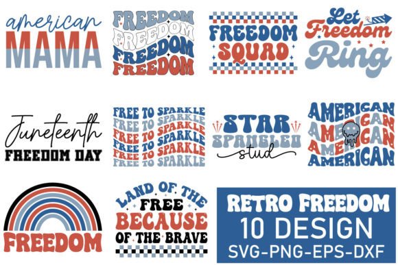 Download Retro Freedom Day Svg Bundle - Freedom day svg Collection
