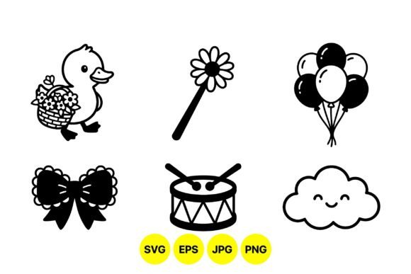 Download Cute Kids Party SVG Icons - Kids party svg Collection